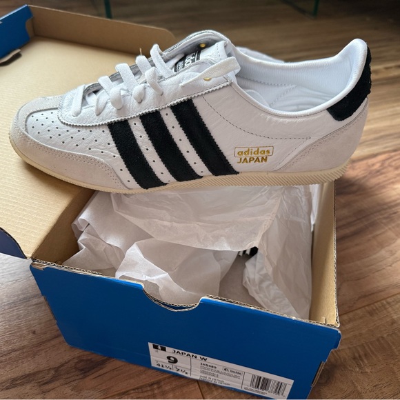 adidas Shoes - Adidas Japan White Sneakers with Black Stripes